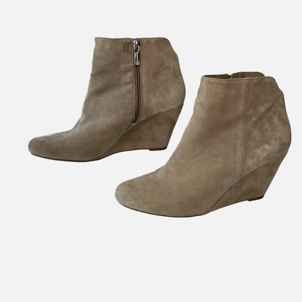 Jessica Simpson Tan Ronica Suede Zip Up Ankle Bootie Womens Size 8.5 - Picture 3 of 10